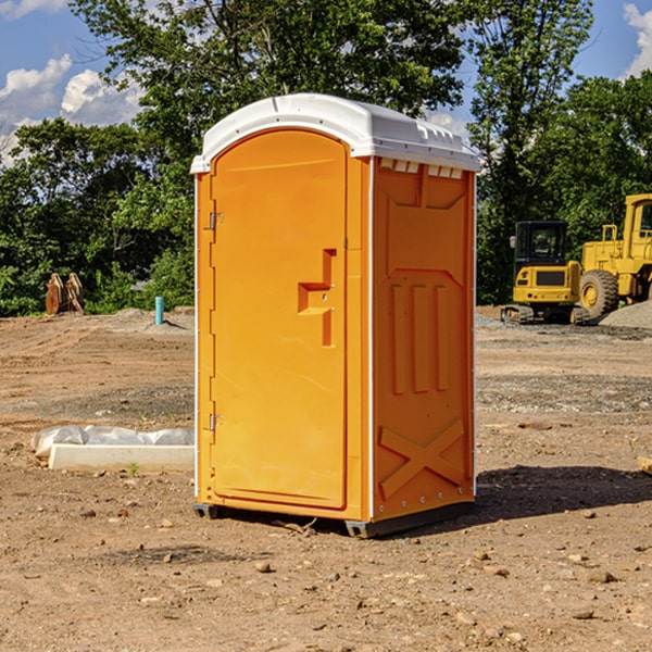 how often are the portable toilets cleaned and serviced during a rental period in Schroon Lake